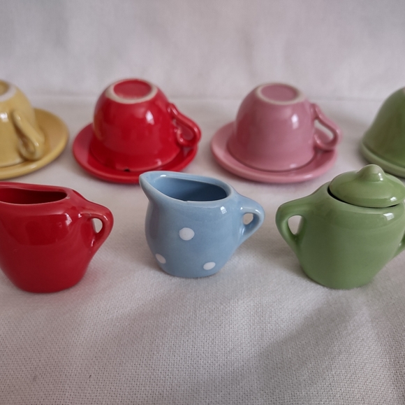 Kids Porcelain Tea Set Miniature Toys Girls Playset Roleplay Tea Time Princess - Picture 6 of 6